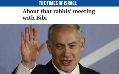 About that rabbis’ meeting with Bibi